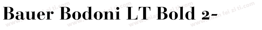 Bauer Bodoni LT Bold 2字体转换